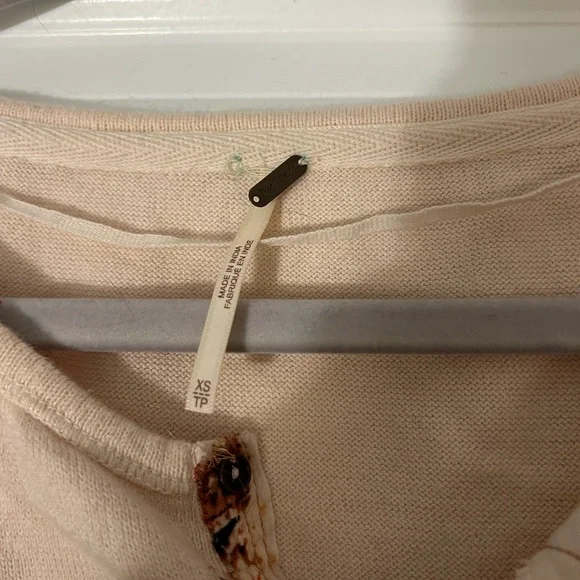 Free People Light Magic Henley Blouse Top - Picture 2 of 6